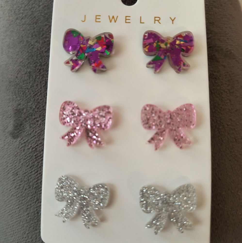Multicolor Bow Collection Earrings Set - Picture 2 of 2